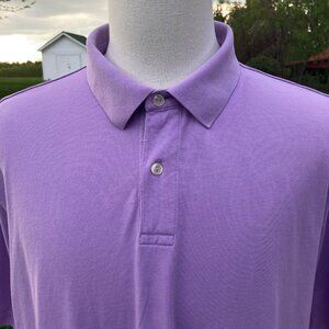 -Peter Millar Lavender Polo Golf Shirt Short Sleeve Men's Size XL